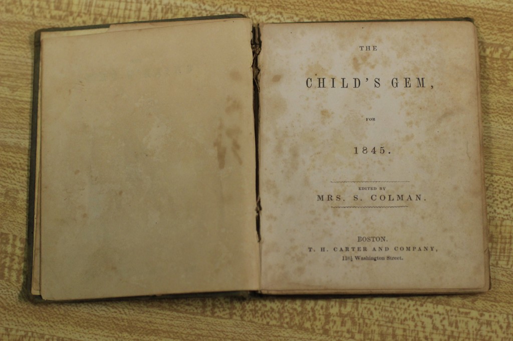 The Child’s Gem, a book now 169 yrs old